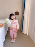G.DUCKKIDS小黃鴨童裝女童套裝春秋季2024新款兒童衣服女孩洋氣襯衫長(zhǎng)褲兩件 碎花蝴蝶結(jié)-粉紅色 100 建議2~3歲【 90-100cm】 曬單實(shí)拍圖