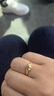 卡鉑亞黃金戒指女款 999足金心心相映情侶定情定婚戒指 送老婆 送女友 2.52克 曬單實(shí)拍圖