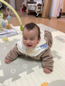 戴維貝拉（DAVE＆BELLA）兒童連體衣百天寶寶男寶外出服女嬰爬服哈衣嬰兒睡衣秋冬幼兒 奶咖色 80cm （建議身高73-80cm） 曬單實(shí)拍圖