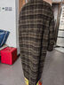 知筆墨復古咖色格子羊絨長(cháng)款毛呢外套 冬寬松型長(cháng)袖高端雙面羊毛大衣女 咖色格子 均碼 曬單實(shí)拍圖