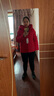 雪中飛羽絨服女短款連帽工裝外套加厚保暖小個(gè)子時(shí)尚韓版新款防寒服 紅色 2XL/175（120-130斤） 曬單實(shí)拍圖