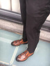 VITRUVIUS皮鞋男商務(wù)休閑布洛克雕花厚底增高男鞋大頭德比鞋 淺棕色 【中厚款3cm】 45 曬單實(shí)拍圖