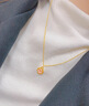 中國黃金（CHINA GOLD）黃金項鏈女士足金愛(ài)心四葉草吊墜生日圣誕節平安夜禮物送女友 愛(ài)心四葉草吊墜約0.3g*配銀鏈 曬單實(shí)拍圖