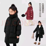 左西女童羽絨服中長(cháng)款冬季2025新款兒童三防極寒黑金蓄熱保暖棉服 紅色【嚴寒系列黑金蓄熱】 140 建議身高140cm左右 曬單實(shí)拍圖