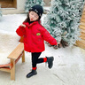 G.DUCKKIDS小黃鴨男童羽絨服秋冬季2025新款過年喜慶衣服兒童裝寶寶紅色外套 紅色白鴨絨羽絨服 100 S 曬單實(shí)拍圖