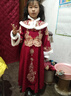 婉凱女童漢服中國風(fēng)明制漢服兒童古裝冬季加絨唐裝連衣裙小女孩拜年服 8637紅色加絨+云肩+頭飾+眉心貼 150 曬單實(shí)拍圖