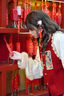 森女部落原創(chuàng  )國風(fēng)新年馬面裙百褶印花半身裙新款秋冬女裝 半身裙（單件） 單件 M 曬單實(shí)拍圖