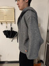 柏銘臣加厚毛衣男冬季新款美式復(fù)古寬松休閑連帽毛線衣潮流情侶針織衫男 灰色 XL 【建議120-140斤】 曬單實(shí)拍圖