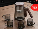 頂壺（DESKPOT）無桿玻璃內(nèi)膽飄逸杯磁吸泡茶壺茶水分離懶人泡茶神器耐高溫沖茶壺 磁吸滑動(dòng)泡茶壺 透灰短嘴款+4杯 曬單實(shí)拍圖