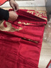 高端結婚四件套長(cháng)絨棉婚慶大紅龍鳳刺繡全棉男女方陪嫁床品六件套 鳳冠霞帔(送床旗)六件套 1.8m床單款：適合2.0x2.3m被芯 曬單實(shí)拍圖