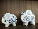 若奈荷蘭中古系列“母子/平安象”淡色青花瓷大象守護擺件 【推薦/一對入】 曬單實(shí)拍圖