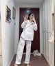 雅鹿孕婦睡衣女帶胸墊月子服可哺乳2025年夏季新款孕婦待產(chǎn)產(chǎn)后家居服 10M35523 【柔軟親膚 四季可穿】 L 【建議體重100-120斤】 曬單實(shí)拍圖