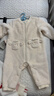戴維貝拉（DAVE＆BELLA）滿月寶寶連體衣嬰幼兒保暖爬爬服牛奶絨小童衣服冬裝新款女寶睡衣 米白【現(xiàn)貨】 80cm （建議身高73-80cm） 曬單實拍圖