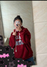 喜詩(shī)萊套裝女秋冬2025新款韓系學(xué)院風(fēng)棉服女馬甲+加絨衛衣+牛仔褲三件套 白色馬甲+加絨酒紅衛衣+加絨褲 M 曬單實(shí)拍圖
