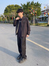 SHANSHAN杉杉夾克男春季款商務(wù)休閑青年男士肌理感防風(fēng)立領(lǐng)夾克易打理外套 黑色 XL /180 曬單實(shí)拍圖
