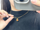 中國(guó)黃金（CHINA GOLD）蛇年本命年黃金項(xiàng)鏈女足金月亮蛇吊墜生日禮物高檔實(shí)用送女友 足金月亮蛇紅瑪瑙吊墜-贈(zèng)S925鏈 曬單實(shí)拍圖