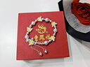 老鳳祥S925銀手鏈女蝴蝶流蘇可調節(jié)手串女朋友生日七夕情人節(jié)紀念日禮物 【佩戴顯白】花信渢手鏈 曬單實拍圖
