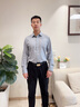沙馳SATCHI男士長(cháng)袖襯衫春新款商務(wù)休閑高級感親膚易打理襯衣藍【蘆薈纖維】 中灰 42 (180/80kg) 曬單實(shí)拍圖
