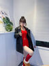 ICH MODE 美式美拉德皮衣外套女2025新款春季復(fù)古西裝夾克高級感男 黑色 M 曬單實拍圖