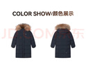 哈吉斯（HAZZYS）品牌童裝女童羽絨服冬季新款三防保暖抑菌防靜電加長(cháng)款羽絨服 藏藍 165cm 曬單實(shí)拍圖