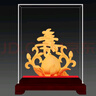 京峰閣 大號絨沙金壽桃祝壽擺件 創(chuàng)意壽禮送長輩老人生日禮物80大壽禮品 大號福壽雙全壽字桃26*18*34cm 曬單實拍圖