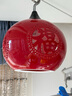 瓷王紅燈籠吊燈新中式陶瓷現(xiàn)代簡約喬遷玄關(guān)入戶走廊過道吧臺陽臺燈具 小號福星高照中國結(jié)紅燈籠 曬單實拍圖