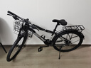 鳳凰（Phoenix） 山地自行車(chē)全包式擋泥板帶車(chē)籃變速減震男士女士學(xué)生成人山地車(chē) 黑白色輻條輪 26英寸（身高160-185cm左右） 30速（擋泥板+車(chē)籃+全軸承） 曬單實(shí)拍圖