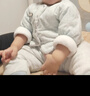婧麒（JOYNCLEON）嬰兒保暖內(nèi)衣套裝寶寶棉衣冬季夾棉分體兒童加厚棉襖男童女童冬裝 黃色 90 cm 曬單實(shí)拍圖