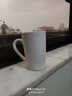 陶瓷杯子帶蓋勺創(chuàng  )意可愛(ài)杯家用水杯大容量喝水成人咖啡杯茶杯 純白單杯 曬單實(shí)拍圖