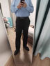 妄潮胖子大碼長(cháng)袖襯衫男士韓版修身免燙商務(wù)正裝襯衣男純色短袖襯 【高質(zhì)量涼爽短襯】黑色 3XL 建議體重145-155斤 曬單實(shí)拍圖