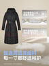 波司登（BOSIDENG）輕薄鵝絨羽絨服女中長(cháng)90絨收腰顯瘦商務(wù)通勤保暖連帽外套 【店長(cháng)推薦】黑色8056 XL 175/96A 曬單實(shí)拍圖