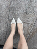 NINE WEST/玖熙高跟鞋女尖頭真皮通勤細(xì)跟單鞋 NF501031KK米白36 曬單實(shí)拍圖
