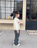 班喜迪女童馬甲春秋款2025新款女寶寶毛線(xiàn)背心秋季兒童坎肩童裝針織上衣 米色 110 曬單實(shí)拍圖