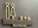 文枝立體男女衛生間高檔洗手間標識牌廁所門(mén)牌定制酒店溫馨提示牌指示 男【A款】 29.5x10.5cm（推薦款） 曬單實(shí)拍圖