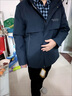 帝蘭裘斯男士新款皮衣皮毛一體水貂毛內膽正品青根貂派克服高檔外套短款冬 蔵藍外衣兔毛袖青根貂膽+護里 XL (175) 建議130-145斤 曬單實(shí)拍圖