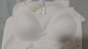 舒氧無痕內(nèi)衣女夏季薄款顯胸小胸罩冰絲睡眠無鋼圈運(yùn)動背心式文胸 【固定杯】白色-【深V舒適版】 M 【 75A 75B 75C】 曬單實(shí)拍圖