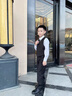 G.DUCKKIDS童裝男童西裝套裝春秋款兒童套裝男大童三件套時尚帥氣男孩衣服 黑色西裝 150 建議身高140-150年齡11-12 曬單實拍圖
