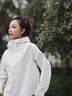 KOLON SPORT可隆女士2L防水夾克防風(fēng)透濕短款寬松連帽沖鋒衣1級(jí) 曬單實(shí)拍圖