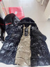 坦博爾鵝絨服女長款連帽收腰顯瘦加厚保暖女士羽絨服550892Z黑色160 曬單實拍圖