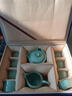 言洲弘茗道汝窯茶具整套辦公室會(huì )客茶具高檔送禮家用功夫茶具套裝 弘茗道（天青手抓壺）禮盒裝9件 曬單實(shí)拍圖