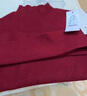 恒源祥羊毛衫女秋冬加厚打底毛衣修身內搭半高領(lǐng)針織衫 酒紅色 2XL 建議130-140斤 曬單實(shí)拍圖