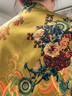米詩(shī)德真絲香云紗馬甲女雙面穿新中式兩穿刺繡春秋復(fù)古桑蠶絲國(guó)風(fēng)背心 黃色 XXXL 均碼 曬單實(shí)拍圖
