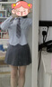妙奕嘉小個(gè)子襯衫女夏季新款jk制服學(xué)院風(fēng)套裝百褶裙短裙女士長(cháng)袖襯衣 學(xué)院風(fēng)辣妹百褶裙制服 L 【上衣+裙】 建議105-115斤 曬單實(shí)拍圖