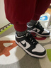 耐克（NIKE）官方DUNK LOW大童運(yùn)動(dòng)童鞋復(fù)古板鞋熊貓配色CW1590 100白色/黑/白色 37.5 曬單實(shí)拍圖