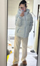 羅賓漢升級版彩金短款情侶羽絨服白鴨絨休閑運動(dòng)連帽百搭男女外套 冰島藍 M 曬單實(shí)拍圖