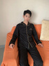 雅鹿100%純棉睡衣男長(zhǎng)袖全棉套裝夏季男士純棉外穿青中年春秋款家居服 NSJYI-純棉男~3076 XL (120-140斤) 曬單實(shí)拍圖