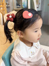 BARY REEF兒童安可拉紅甜美花朵發(fā)圈女童可愛(ài)波點(diǎn)蝴蝶結發(fā)繩小女孩百搭皮筋 紅波點(diǎn)花朵一對裝（左上） 曬單實(shí)拍圖