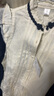 十三余小豆蔻兒[春歲清歌]國風少女藍白撞色上衣吊帶連衣裙中華風 上衣 現貨 S 曬單實拍圖
