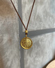 勞梭999足金古法純金實(shí)心黃財神黃金吊墜項鏈成人款生日禮物送女友 克重9克多退少補 曬單實(shí)拍圖