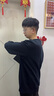 安踏運動衛(wèi)衣男裝秋冬針織加絨圓領(lǐng)長袖運動休閑服跑步運動服男子上衣 【店長推薦-新年加絨】黑8702-3 L 曬單實拍圖